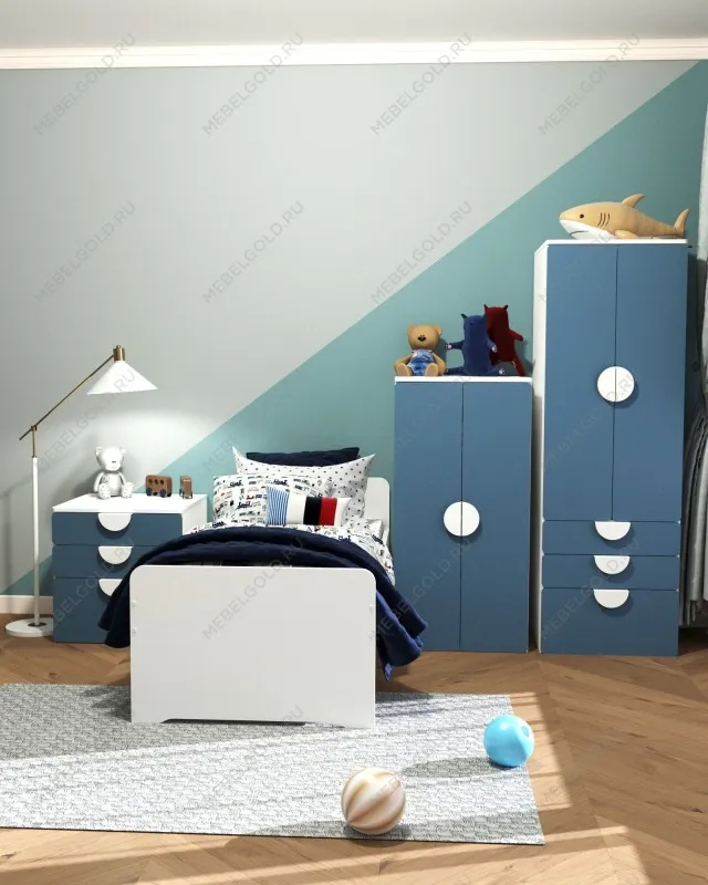 ПИКСИ комод 3 ящика 60x57x63, озорной василек | изображение 4