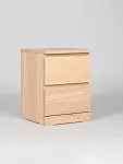 Тумба прикроватная Варма, 2 ящика, 40х55х40 см, шпон натурального дерева, дуб беленый | изображение 10