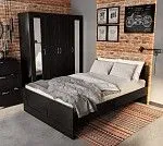 БРИМНЭС / СИРИУС Шкаф ИКЕА / IKEA комбинированный 4 двери и 1 ящик Дуб Венге (с 2 зеркалами) | изображение 5