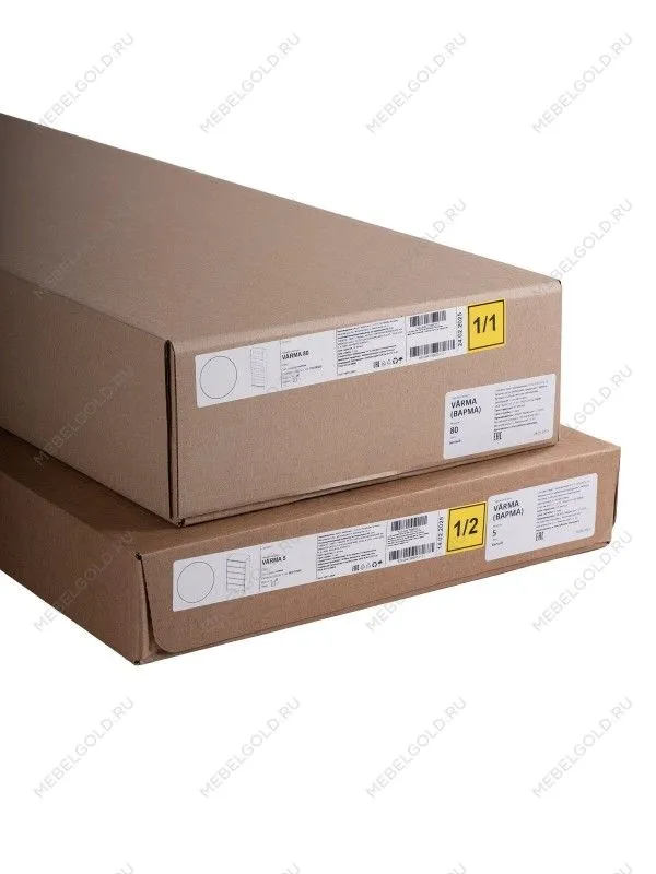 Стеллаж Варма, 6 полок, 78х198х28 см, белый | изображение 7