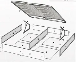 Ящик с подъемным механизмом Мона Лиза 180x200 см крем
