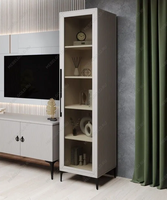 Витрина Стелла 1-ств светло серый камень | изображение 2