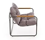 Комплект (диван + 2 кресла + стол журнальный) Halmar HUDSON (серый/коричневый) | изображение 3