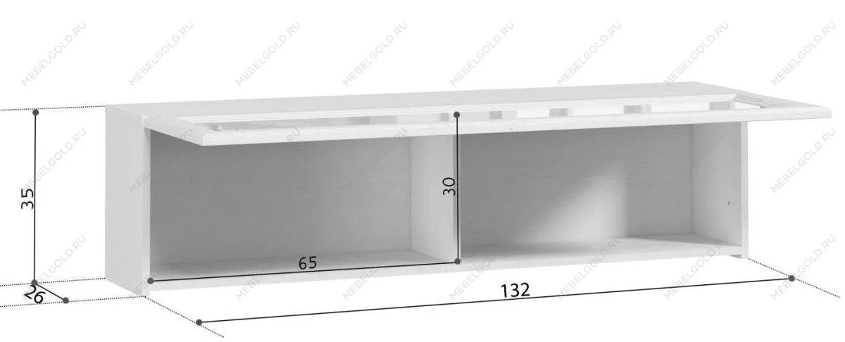 Шкаф навесной Стилиус SFW1W (Лиственница сибирская) | изображение 3