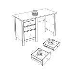 САГА стол письменный 120х56 темно-бирюзовый/ясень | изображение 3