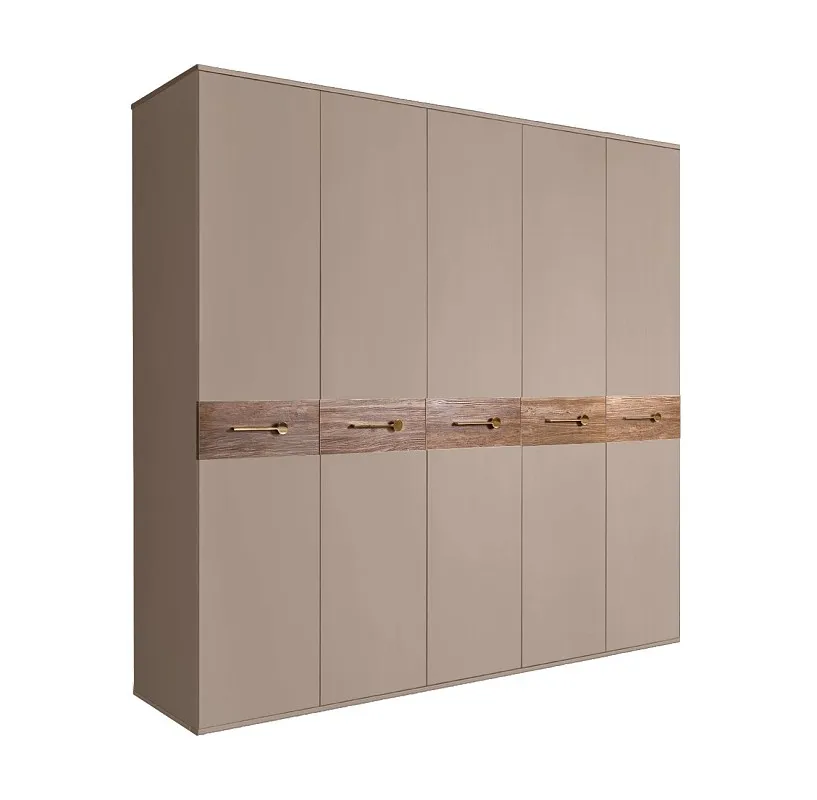 Шкаф 5-ти дв. Bogemia Wood Wo (Мокка/Золото) БМШ2/5(Wo)