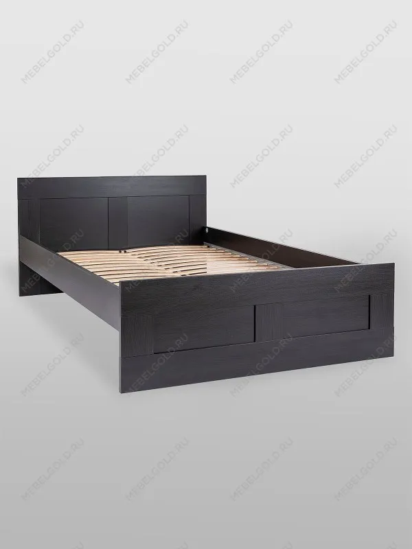 Кровать двуспальная Сириус, 140х200 см, черный, дуб венге | изображение 5