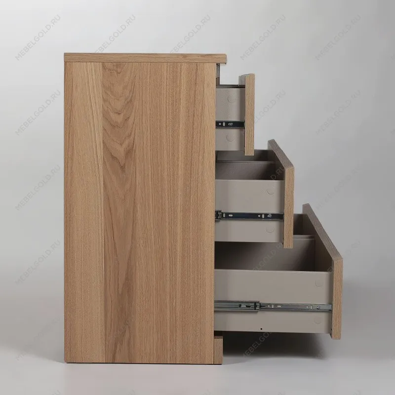 Комод Варма, 6 ящиков, горизонтальный, 160х78х40 см, шпон натурального дерева, дуб беленый | изображение 17