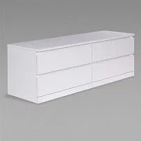 Варма Прайм 4Д комод 160x55x48, белый