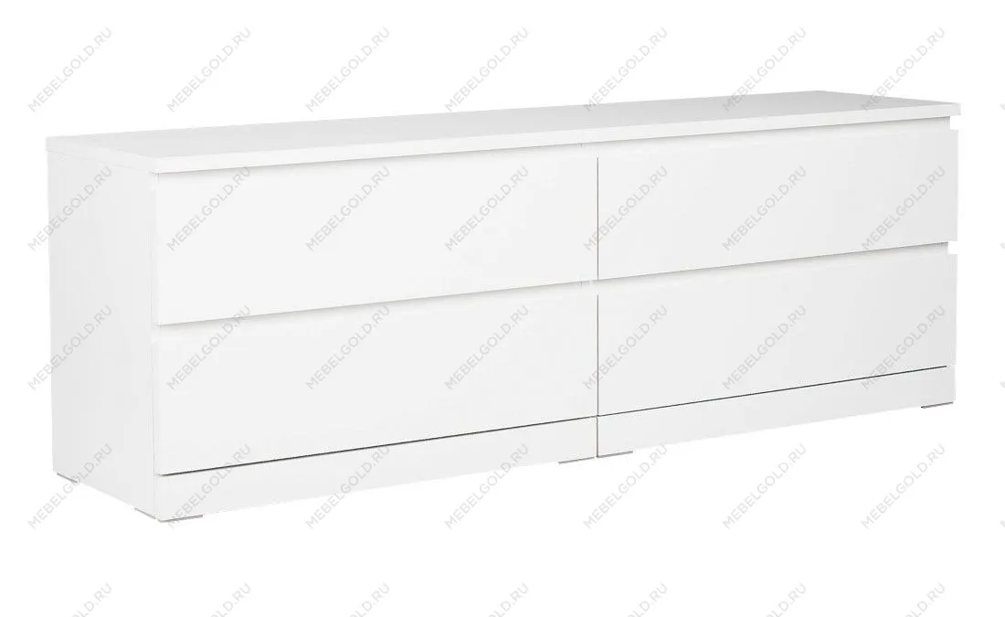 МАЛЬМ / VARMA Комод ИКЕА / IKEA 4D, 160x54x40, пигмент, белый