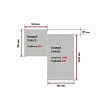 Угловой модуль гардероба МАКС, 50х58х233 см, серый | изображение 4