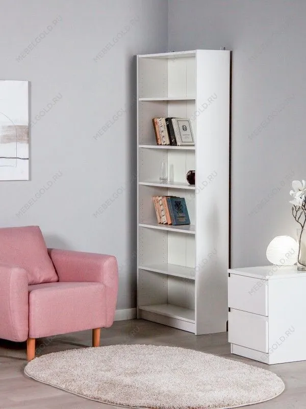 Стеллаж Варма, 6 полок, 78х198х28 см, белый | изображение 1