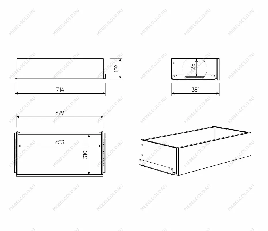 Ящик выдвижной к шкафу МАКС, 68х36х16 см, дуб сонома | изображение 8