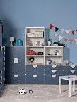 Стеллаж Пикси, с двумя выдвижными ящиками 60x57x180, озорной василек | изображение 6