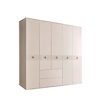 Шкаф 5-ти дверный с ящиками Римини СОЛО (Слоновая кость/Серебро) РМШ2/51(s)