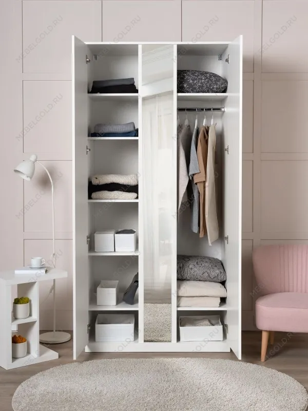 Шкаф распашной Варма СТОР, 105х57х222 см, белый | изображение 3