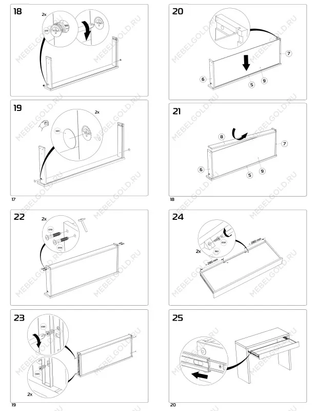 Стол туалетный Энкель с ящиком, 100x78х40 см, белый | изображение 14