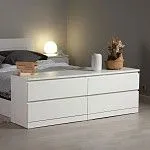 МАЛЬМ / VARMA Комод ИКЕА / IKEA 4D, 160x54x40, пигмент, белый | изображение 5