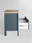 Тумба Сага, 2 ящика, 91х42х63 см, темно-бирюзовая/ясень | изображение 12
