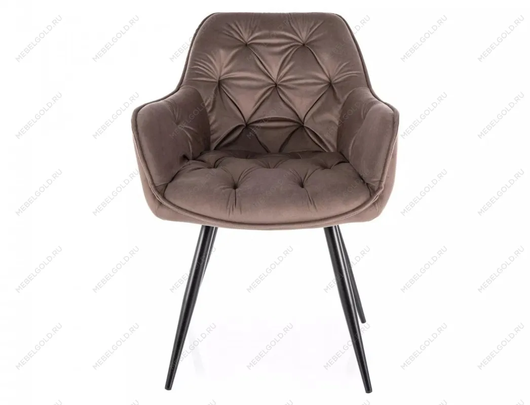 Стул кухонный Signal CHERRY Velvet Bluvel 38 (капучино/черный) | изображение 1