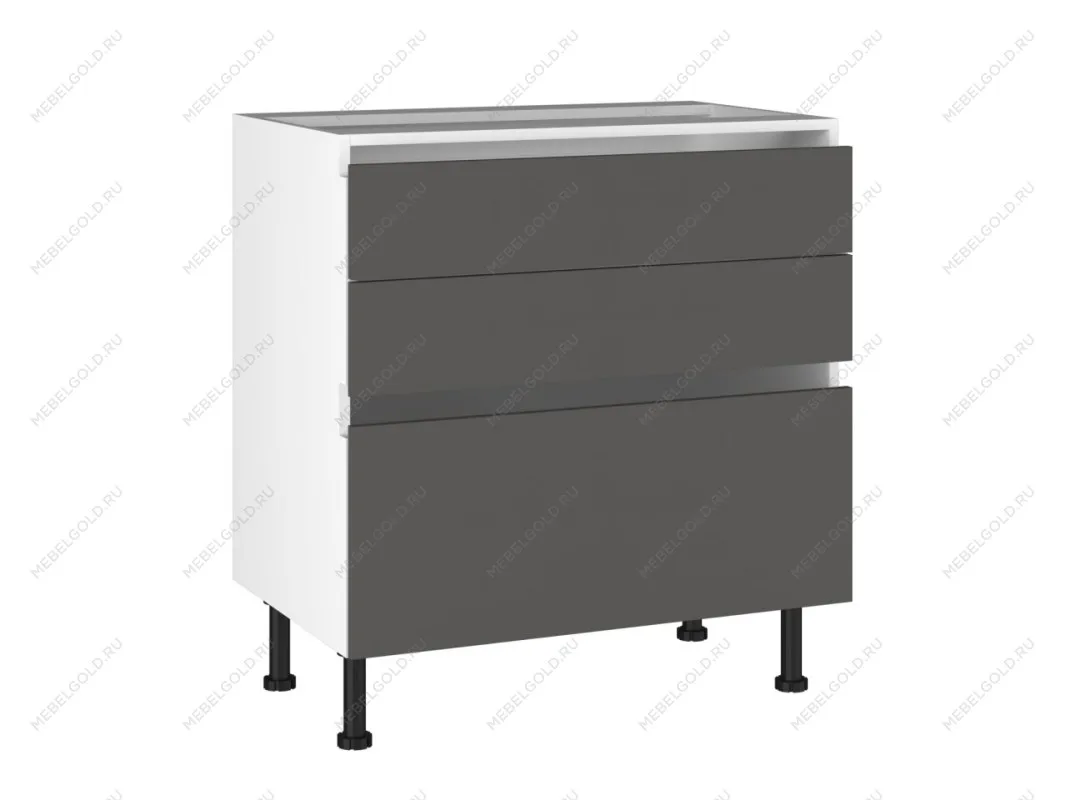 Стол с ящиками СЯ-80 Start Soft Boyard, Виста (800*523*870) Экокожа Серый, 26622