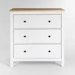 САГА комод 3 ящика белый/ясень | изображение 2