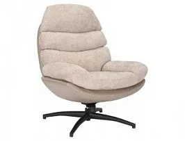 Кресло SIGNAL GISELLE (бежевый/бежевый/черный мат)
