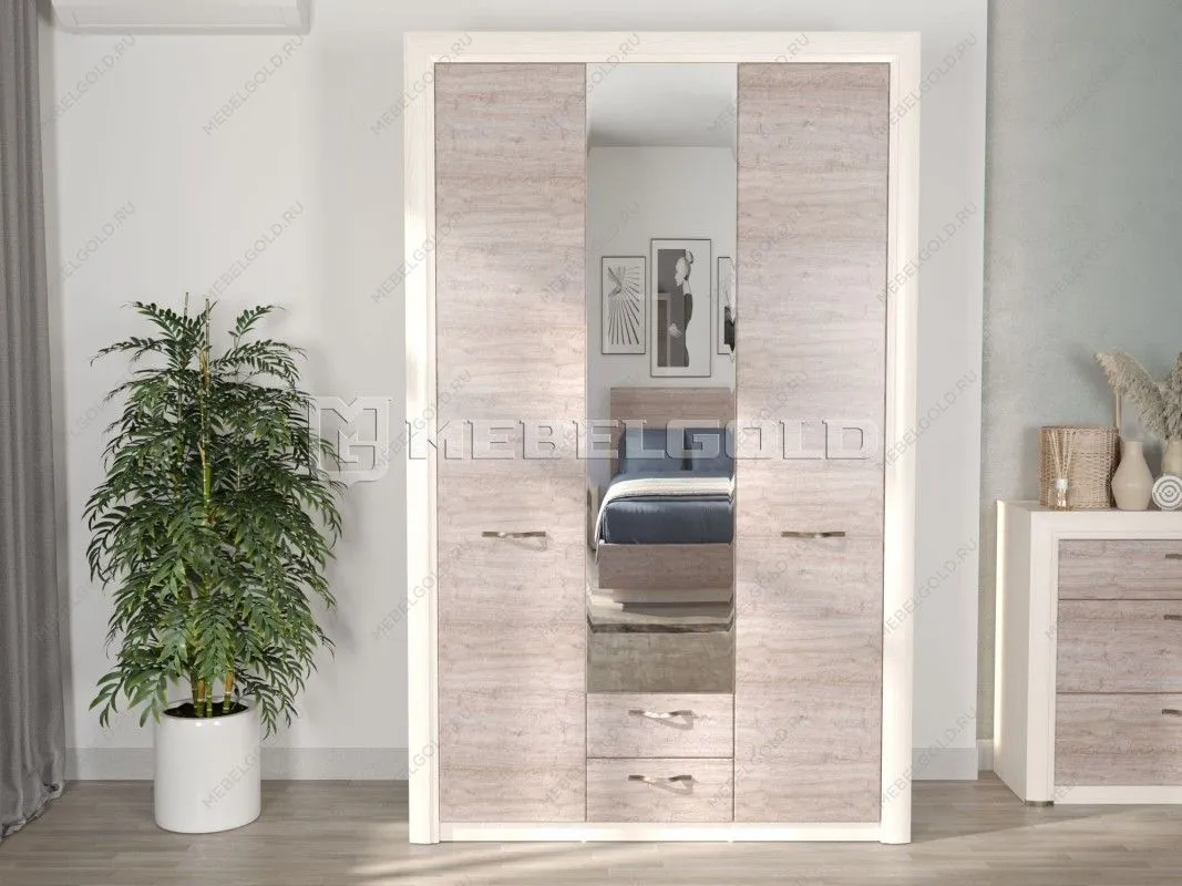 Шкаф 3-створчатый Оливия 3D2S | изображение 2