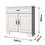 Лобня - Тумба Тиффани 2D1S вудлайн кремовый | изображение 2