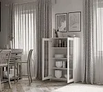 БРИМНЭС / СИРИУС тумба ИКЕА / IKEA 2 двери со стеклом 78х123 белая | изображение 4