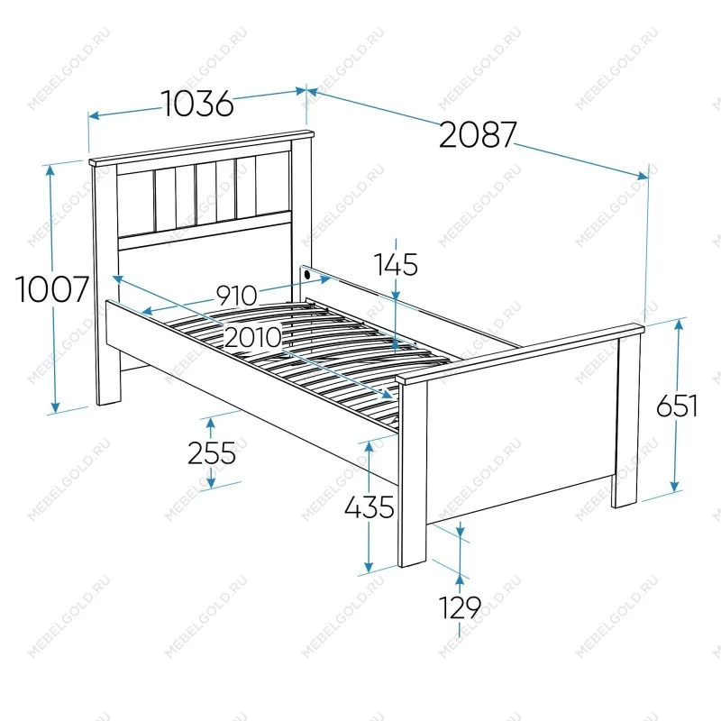 Односпальная кровать Сага | изображение 11