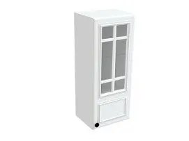 Шкаф со стеклом ШСТ-40, Бьянка (400*320*960) Белый, 21131