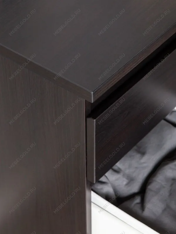 Комод Кастор, 6 ящиков, 129х40х71 см, черно-коричневый, дуб венге | изображение 7