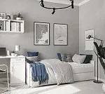 БРИМНЭС / СИРИУС Кровать двухспальная раздвижная ИКЕА / IKEA 90/180х200, белый | изображение 3