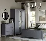 САГА комод 3 ящика серый | изображение 5