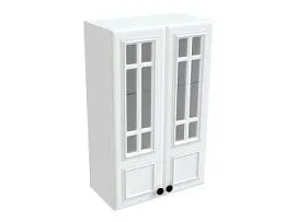 Шкаф со стеклом ШСТ-60, Бьянка (600*320*960) Белый, 21132