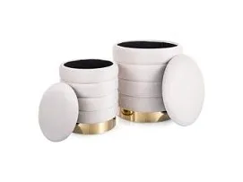 Комплект Signal BRITTA Velvet (2 пуфа) (светло-бежевый)