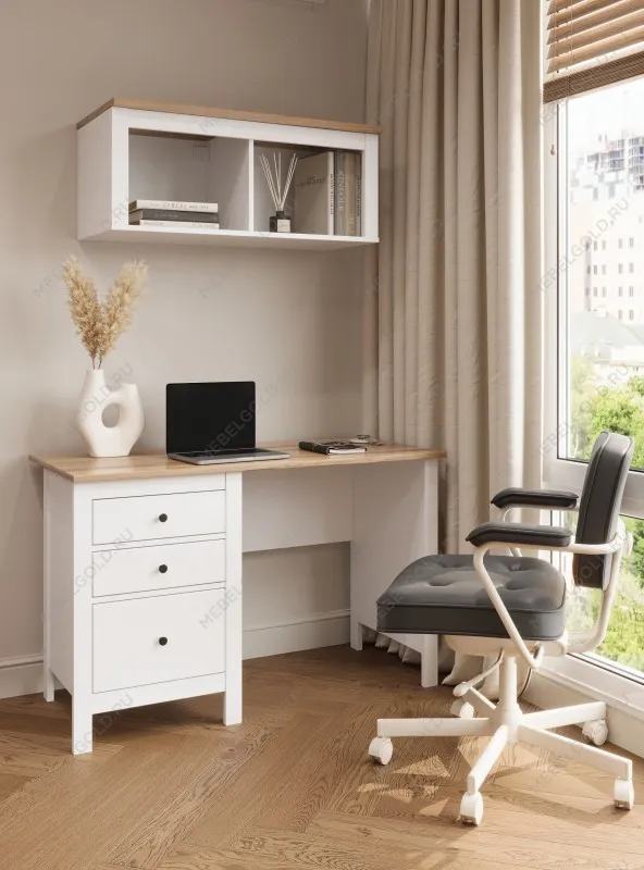 Стол письменный Сага, 120х56, белый/ясень | изображение 5