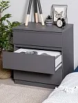 Комод Кастор, 3 ящика, 65х40х71 см, серый | изображение 5