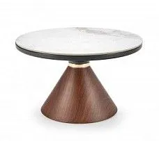 Стол журнальный Halmar GENESIS (белый/ореховый/золотой)