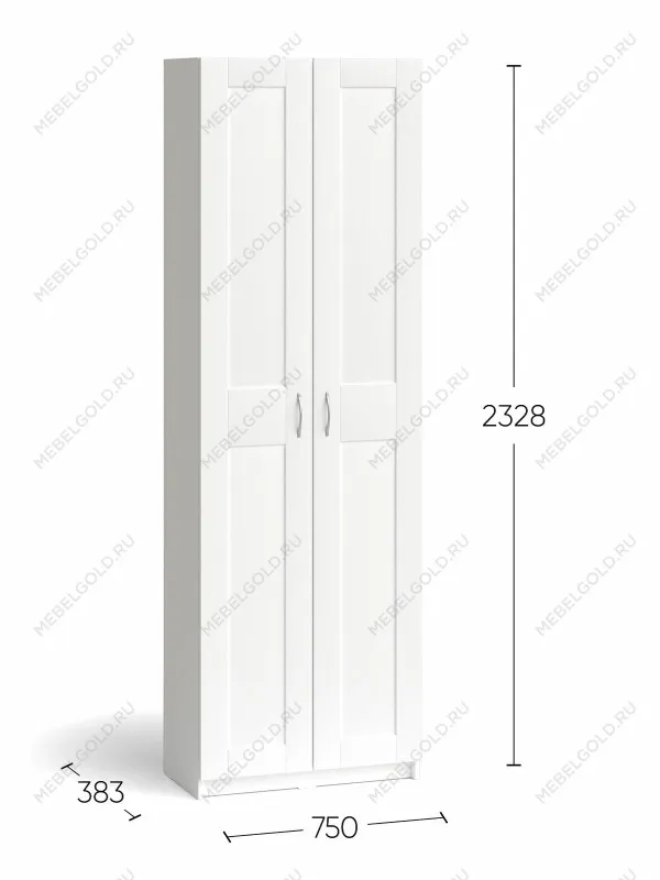 Шкаф Макс, 2 двери, 75х38х233 см, черно-коричневый, дуб венге | изображение 13