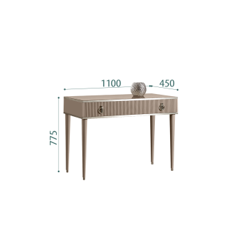 Стол туалетный Римини СОЛО (Мокка/Серебро) РМСТ-1(s)