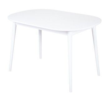 Стол овальный Алиса-1200 (белый/белый) раздвижной