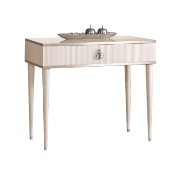 Стол туалетный узкий Римини СОЛО (Слоновая кость/Серебро) РМСТ-1(s)[9]