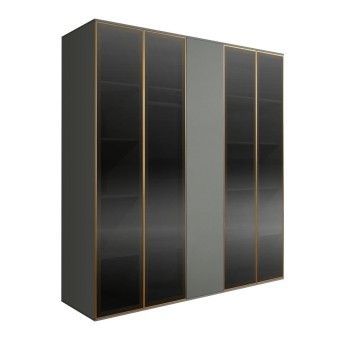 Шкаф 5-ти дв. Bogemia Air (Серый/Золото) БМШ2/5(4)