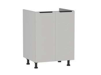 Стол под мойку 2-х дверный СМ-60, Ватель (600*520*820) Экокожа Белый, 23910