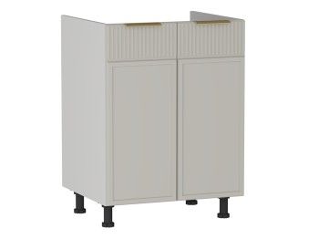 Стол под мойку СМ-60 2-х дверный, Берта (600*525*820) Светлый Мокко, 22919