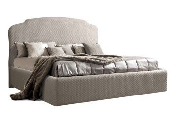 Кровать Римини 1,6 м, с подъемным механизмом (светло-серый), РМКР-2[3], стеганые царги