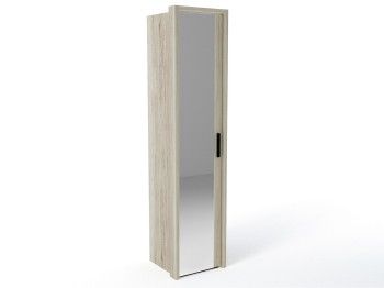 Шкаф 1-но дверный с декоративным обкладом, Мале (542*544*2316) Дуб галифакс белый