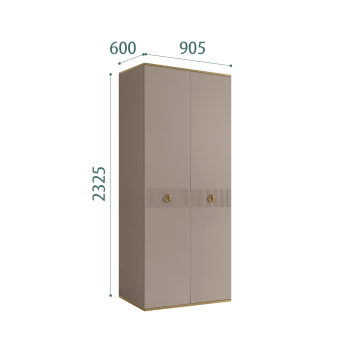 Шкаф 2-х дверный Римини СОЛО (Мокка/Золото) РМШ2/2(s)